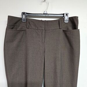 The Limited Drew Fit Brown Women's Trousers Wide Leg Pants Size 14 Short